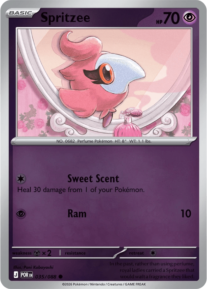 Spritzee 035/088 Reverse Holo | Mega Evolution – Perfect Order by Worth the XP on MYNTED