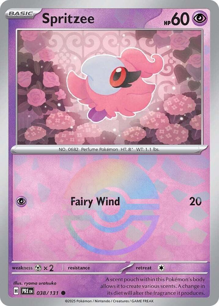 Spritzee - 038/131 (Poke Ball Pattern) - SV: Prismatic Evolutions (PRE) by SAFAQATI on MYNTED