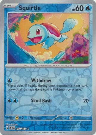Squirtle SV: 151 Common • 007/165 Reverse Holofoil by Shark Pop Culture on MYNTED
