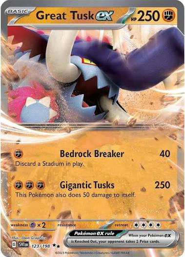 great tusk ex scarlet and violet base set 123/198
