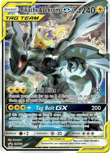 pikachu & zekrom gx tag team sm168 PROMO (LP)