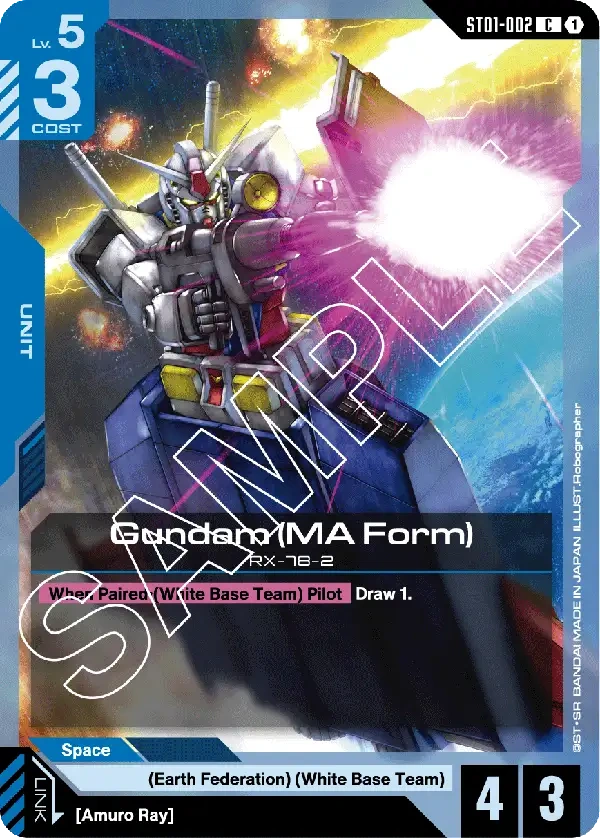 ST01 - 002 - C - Gundam (MA Form) - Heroic Beginnings [ST01] by MechaKai Collectibles on MYNTED