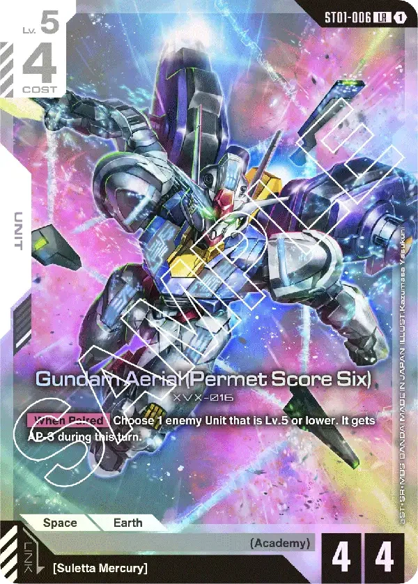 ST01 - 006 - LR - Gundam Aerial (Permet Score Six) - Heroic Beginnings [ST01] by MechaKai Collectibles on MYNTED