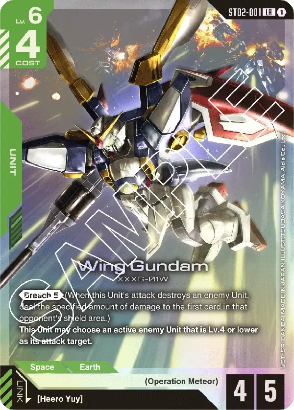 ST02 - 001 - LR - Wing Gundam - Wings of Advance [ST02] by MechaKai Collectibles on MYNTED