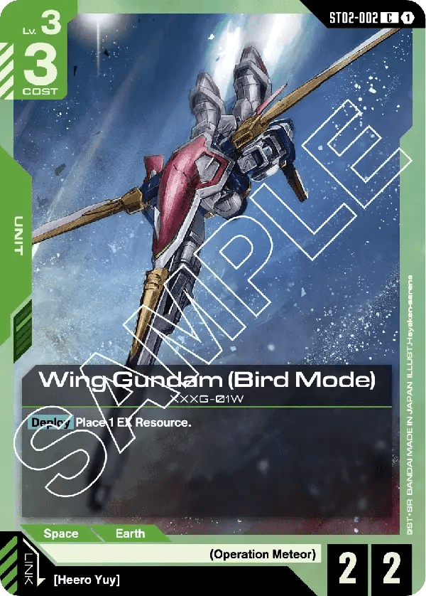 ST02 - 002 - C - Wing Gundam (Bird Mode) - Wings of Advance [ST02] by MechaKai Collectibles on MYNTED