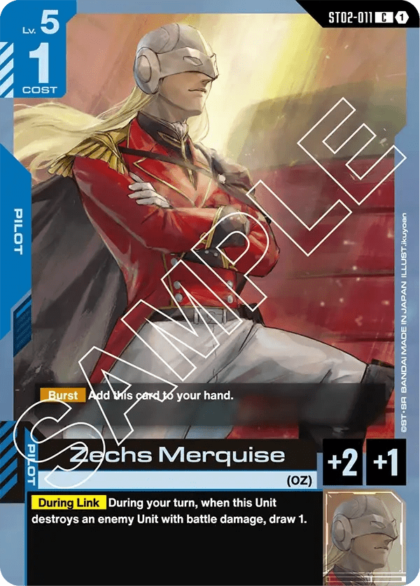 ST02 - 011 - C - Zechs Merquise - Wings of Advance [ST02] by MechaKai Collectibles on MYNTED