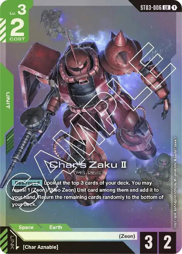 ST03 - 006 - LR - Char's Zaku II - Zeon's Rush [ST03] by MechaKai Collectibles on MYNTED