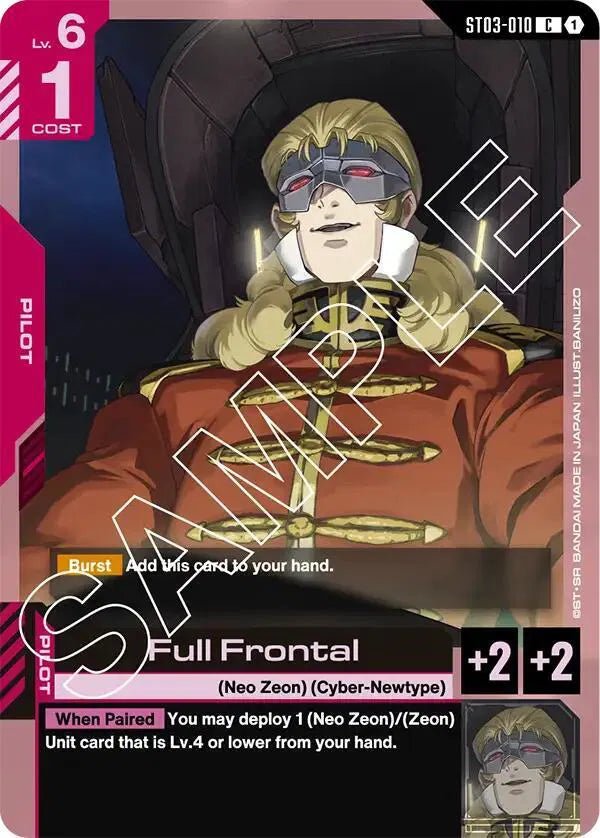 ST03 - 010 - C - Full Frontal - Zeon's Rush [ST03] by MechaKai Collectibles on MYNTED