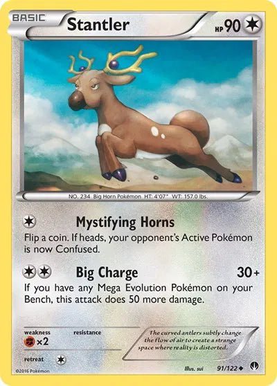 Stantler (Reverse Holfoil) BREAKpoint Uncommon 91 by PokeSource on MYNTED