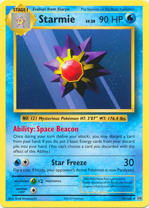 Starmie - 31/108 by PokeCollect on MYNTED