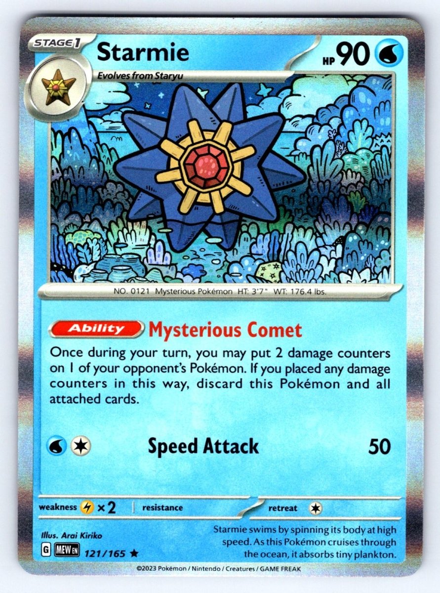 Starmie SV: 151 Rare • 121/165 Holofoil by Shark Pop Culture on MYNTED