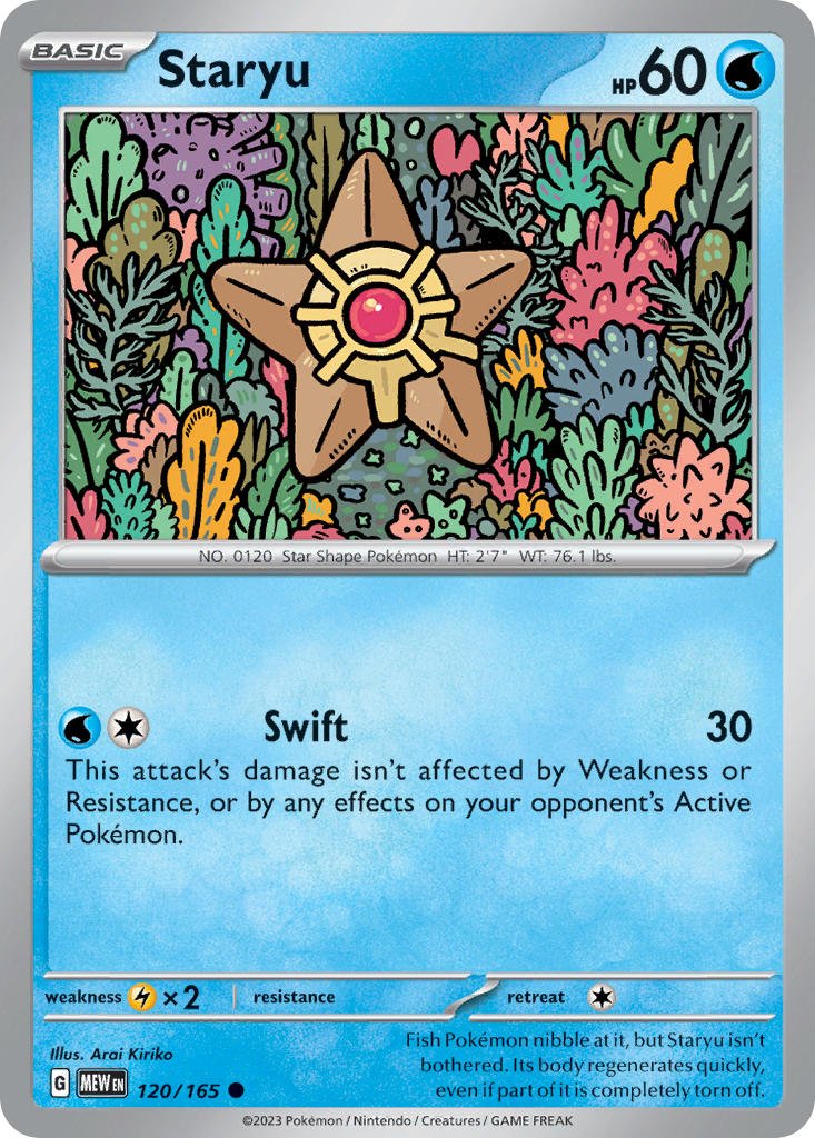 Staryu · 151 (MEW) 120 (Reverse Holo) by PokeMarsi on MYNTED