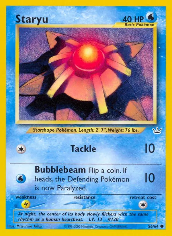 Staryu Neo Revelation Common • 56 Unlimited by Marnie’s TCG on MYNTED