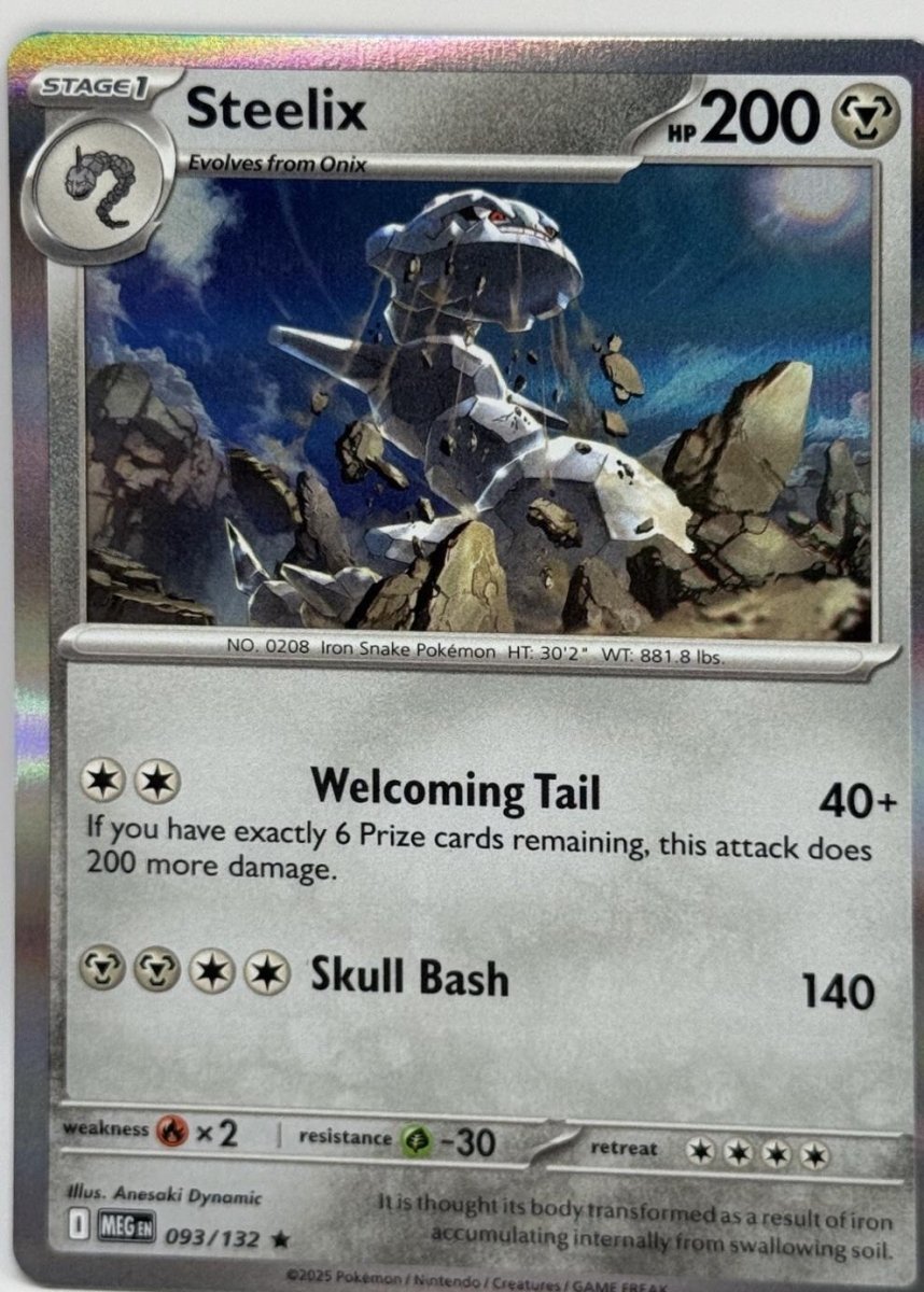 Steelix [Reverse Holo] 93 Pokemon Mega Evolution by Moe‘s Vault on MYNTED