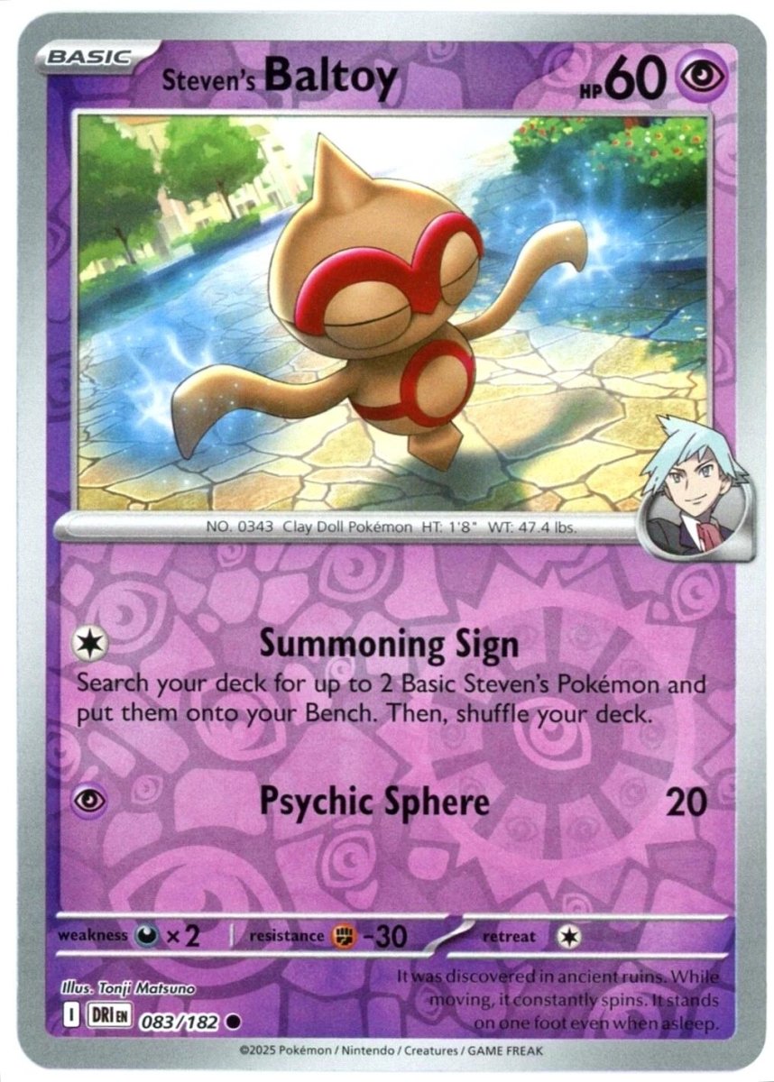 Steven's Baltoy [Reverse Holo] 83 Pokemon Destined Rivals by Moe‘s Vault on MYNTED
