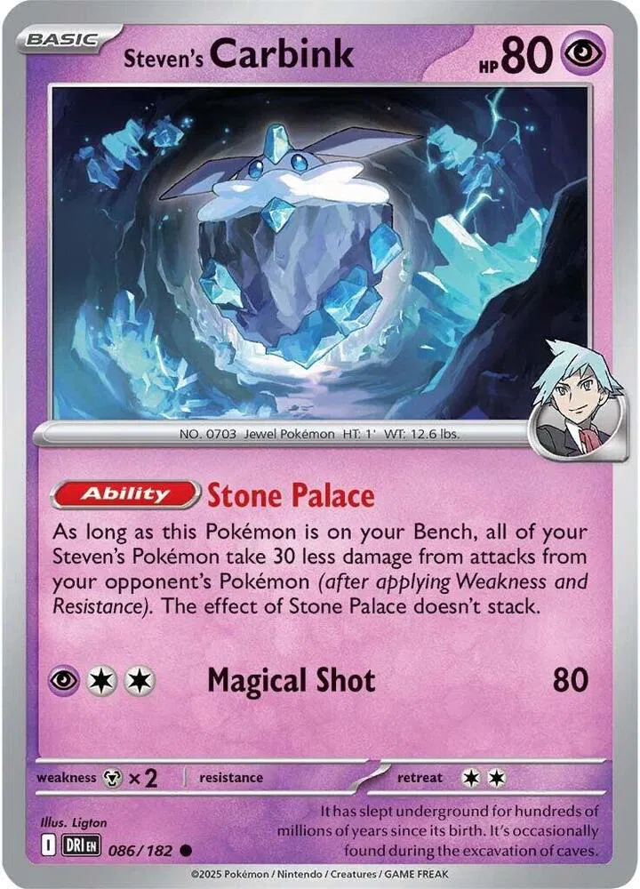 Steven's Carbink 086 Rev Holo - Destined Rivals by PokéPW on MYNTED
