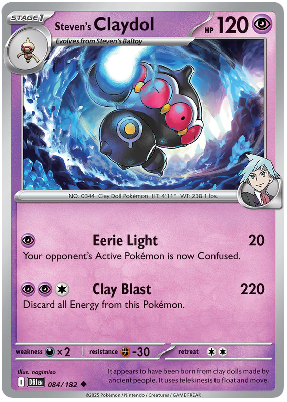 Steven's Claydol 084/182 Uncommon | Scarlet & Violet – Destined Rivals by Worth the XP on MYNTED