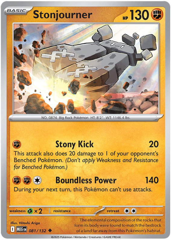 Stonjourner 081/132 Reverse Holo | Mega Evolution by Worth the XP on MYNTED