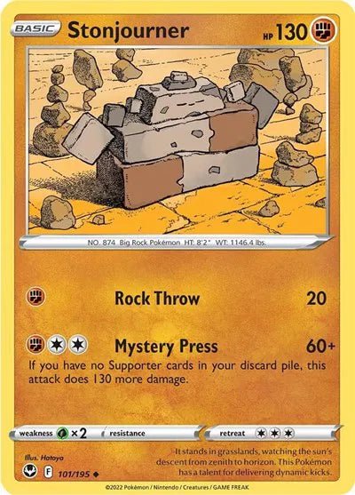 Stonjourner Silver Tempest Uncommon • 101/195 Reverse Holofoil by Shark Pop Culture on MYNTED