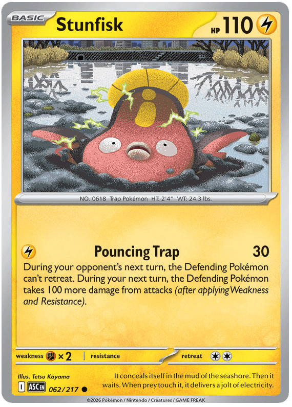 Stunfisk 062/217 Common | Mega Evolution – Ascended Heroes by Worth the XP on MYNTED