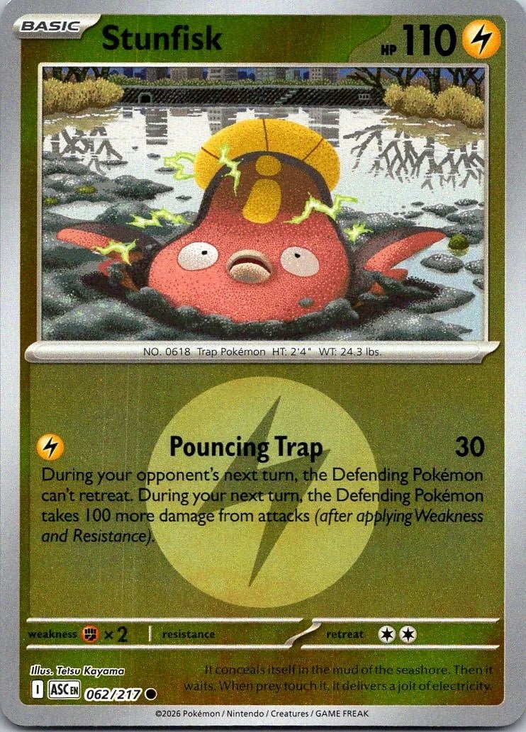 Stunfisk - 062/217 (Energy Symbol Pattern) - ME: Ascended Heroes (ASC) by SAFAQATI on MYNTED