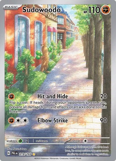 Sudowoodo - Paldea Evolved - IR 219/193 - English by MechaKai Collectibles on MYNTED