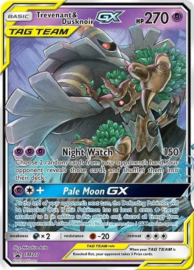 Sun & Moon Promo Trevenant & Dusknoir GX SM217 Tag Team by PlayVault on MYNTED