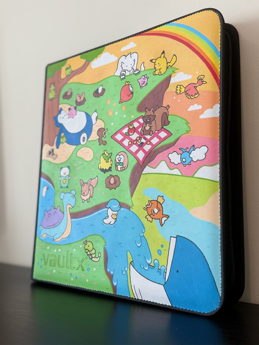 Sunset Pokemon Cliff - Hand-painted VaultX Binder by Happ's Shop on MYNTED