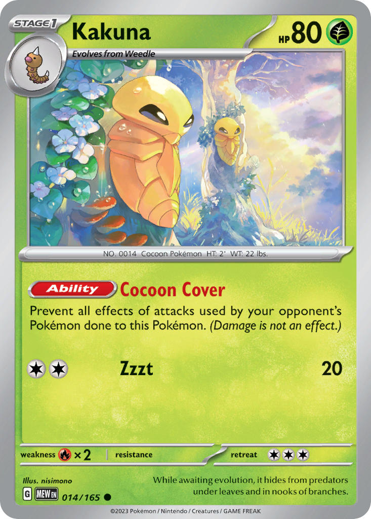 014/165 Kakuna - Reverse Holo - 151 (MEW)