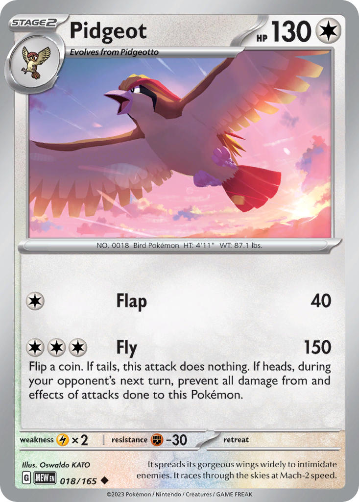 018/165 Pidgeot - 151 (MEW)
