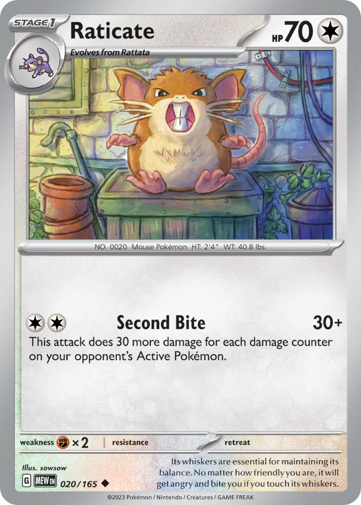 020/165 Raticate - 151 (MEW)