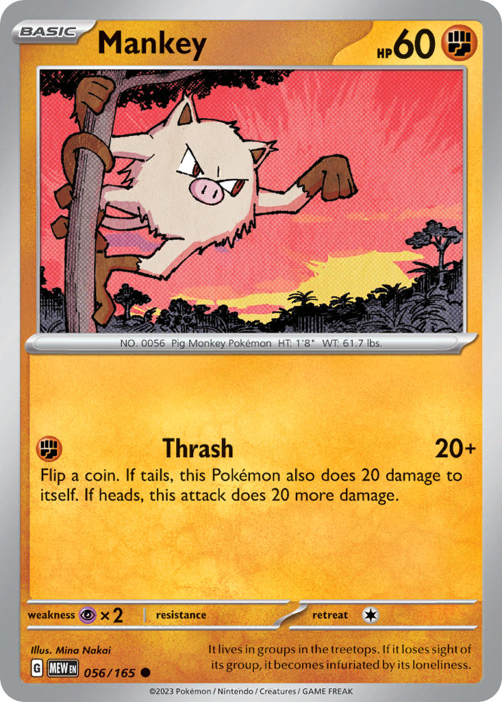 056/165 Mankey - 151 (MEW)