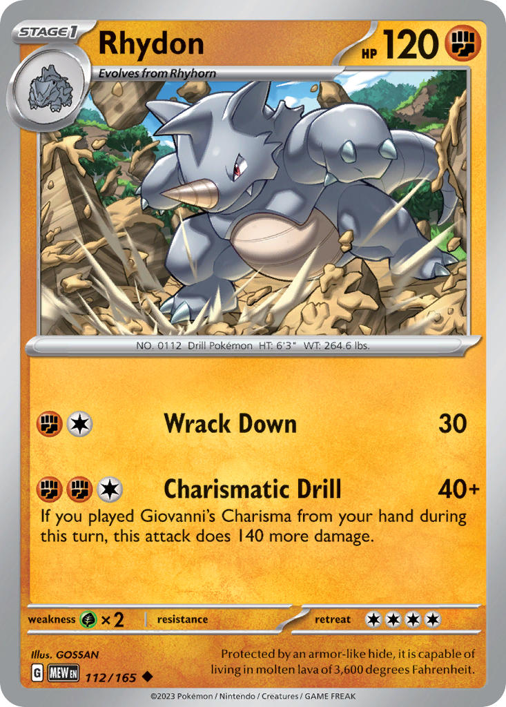 112/165 Rhydon - 151 (MEW)