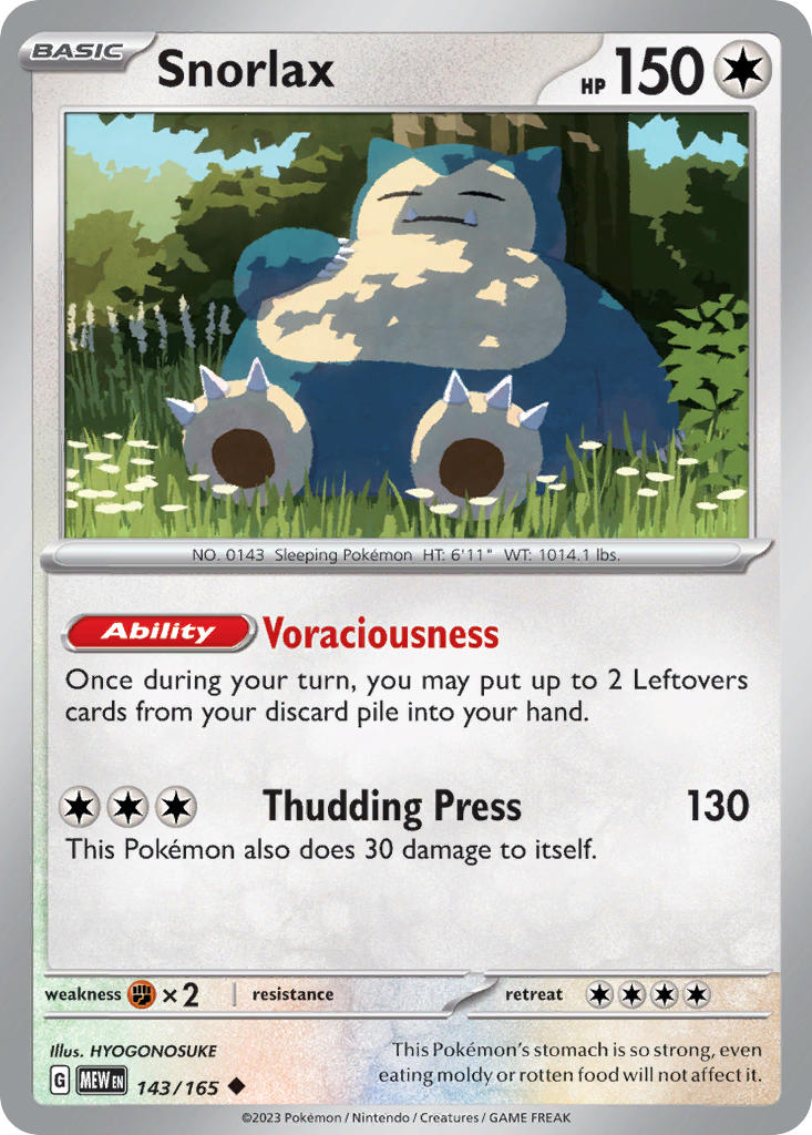 143/165 Snorlax - 151 (MEW)