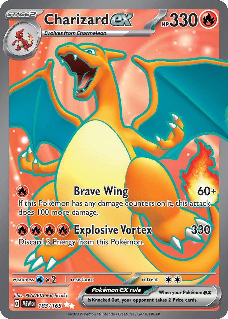 Pokémon Charizard ex - 183/165 Ultra Rare (Full Art)