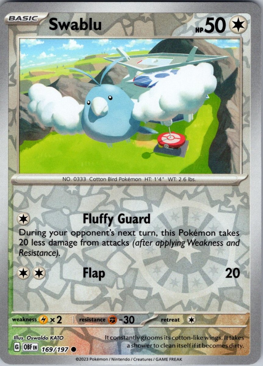 Swablu [Reverse Holo] 169 Pokemon Obsidian Flames by Moe‘s Vault on MYNTED