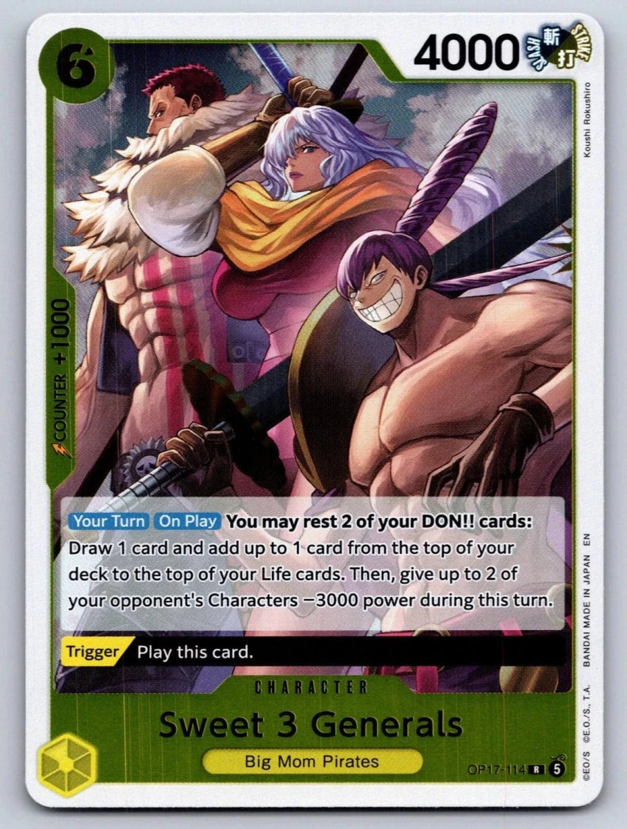 Sweet 3 Generals OP17-114 (The World's Strongest Warriors) by Moe‘s Vault on MYNTED