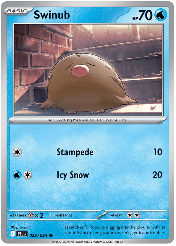Swinub 023/094 Common | Mega Evolution – Phantasmal Flames by Worth the XP on MYNTED