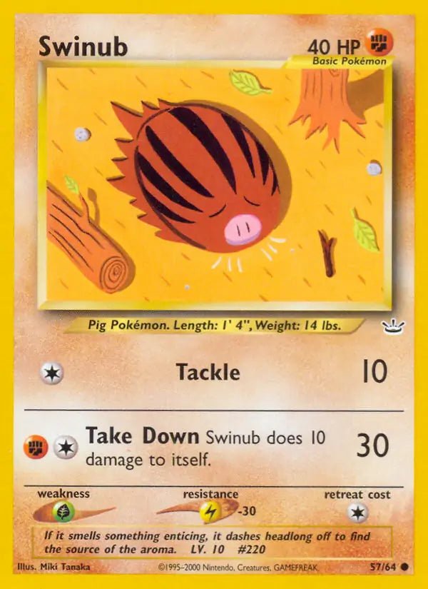 Swinub Neo Revelation Common • 57 Unlimited by Marnie’s TCG on MYNTED