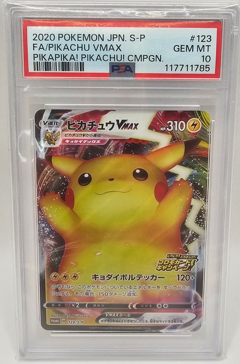 Sword & Shield Promo Pikachu Vmax 123/s - p PSA 10 by PlayVault on MYNTED