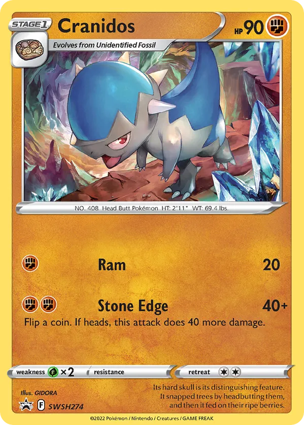 SWSH 274 Cranidos - Promo by Poké Zen DXB on MYNTED