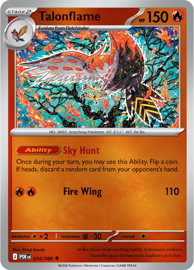 Talonflame Perfect Order Uncommon • 014/088 Reverse Holofoil by Shark Pop Culture on MYNTED