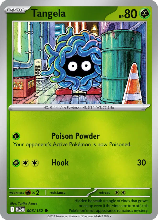 Tangela Mega Evolution Common • 006/132 Reverse Holofoil by Shark Pop Culture on MYNTED