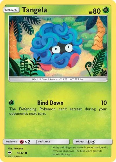 Tangela (Reverse Holofoil) Burning Shadows Common 7/147 AED 1.03 - AED 0.04( - 3.45%) by PokeSource on MYNTED