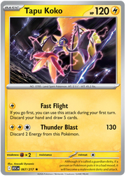 Tapu Koko 067/217 Holo Rare | Mega Evolution – Ascended Heroes by Worth the XP on MYNTED