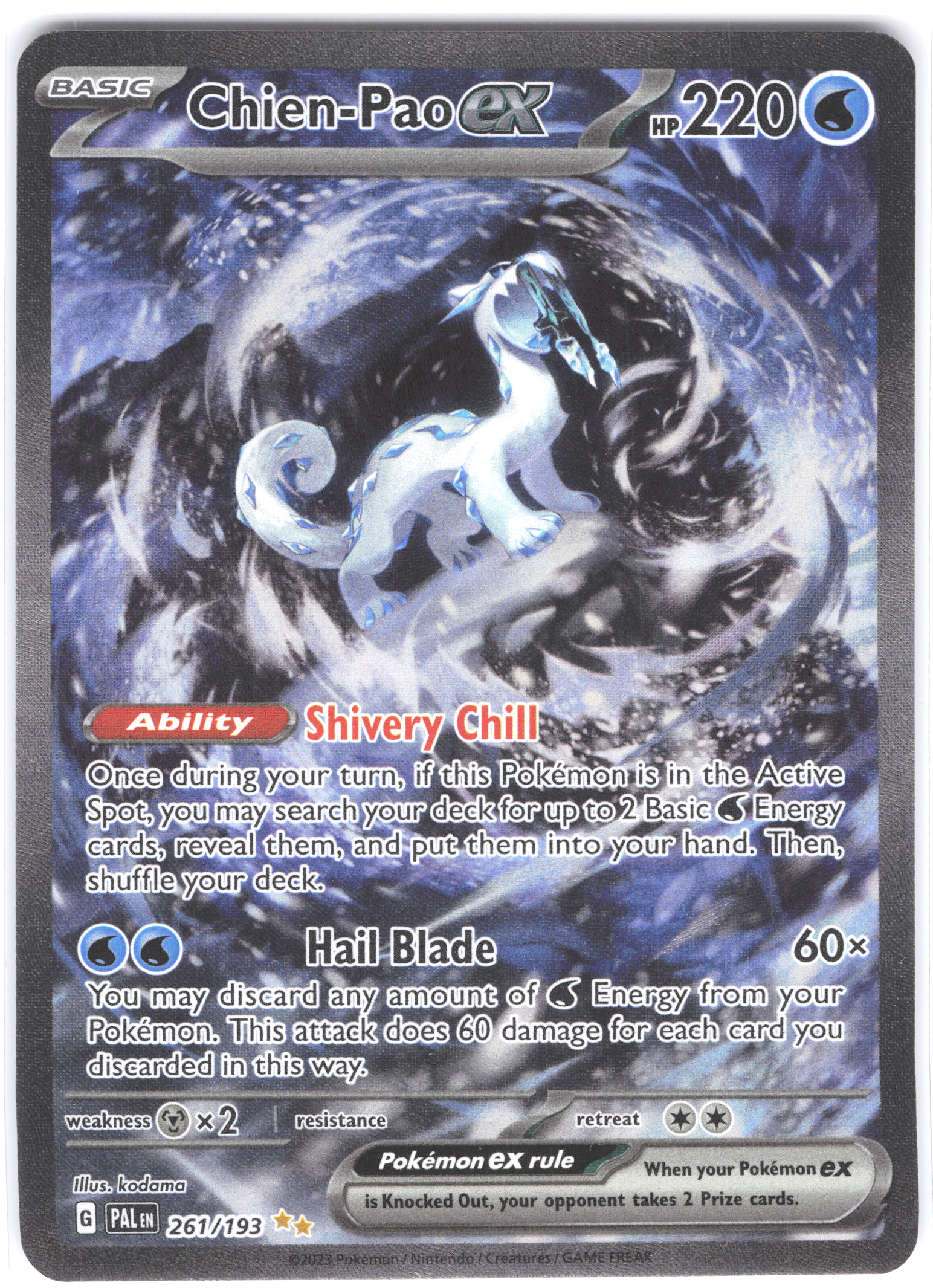 Chien-Pao ex Paldea Evolved Special Illustration Rare 261/193
