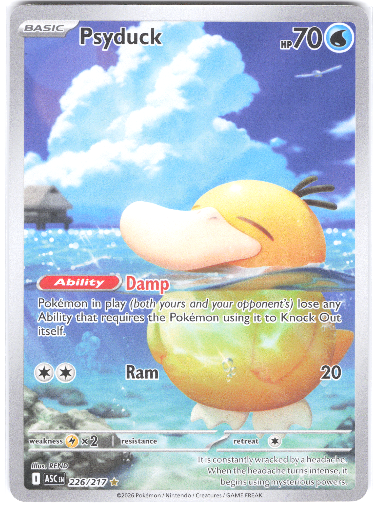 Psyduck Ascended Heroes Illustration Rare 226/217