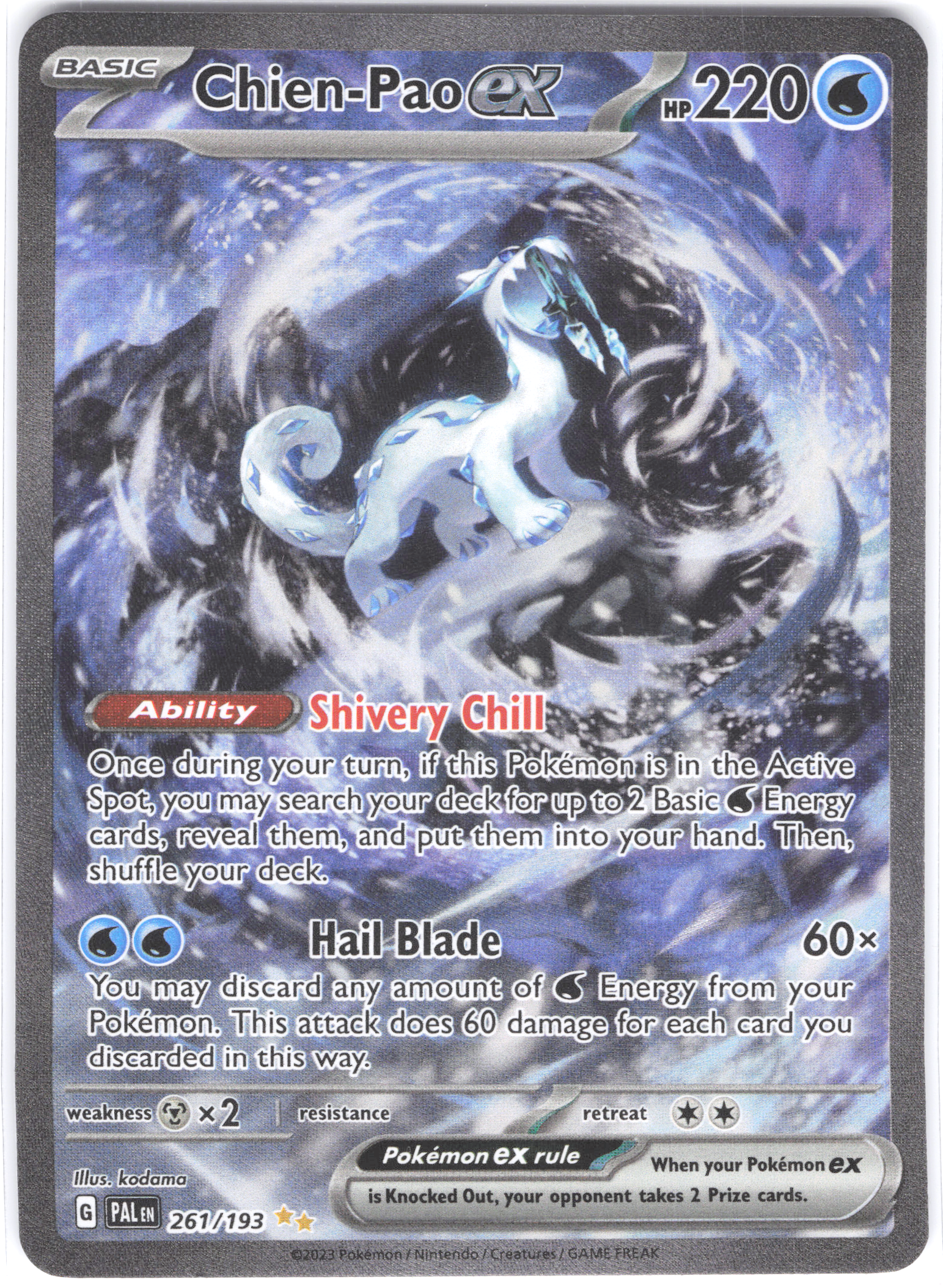 Chien-Pao ex Paldea Evolved Special Illustration Rare 261/193