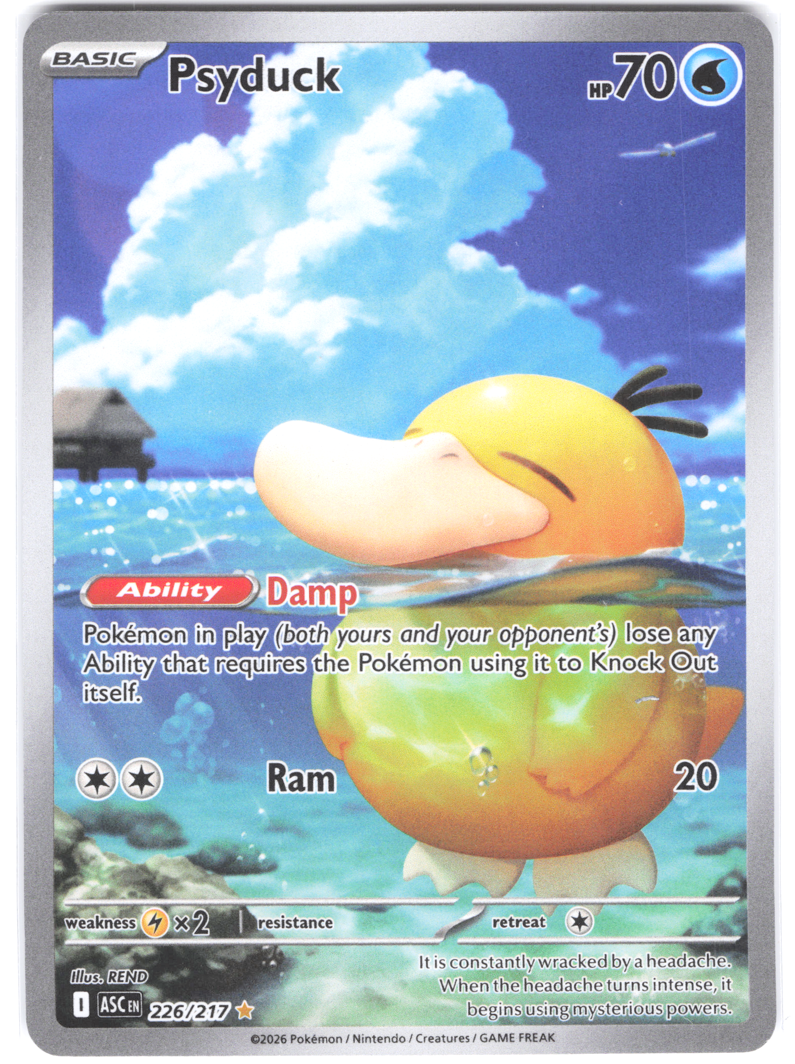 Psyduck Ascended Heroes Illustration Rare 226/217