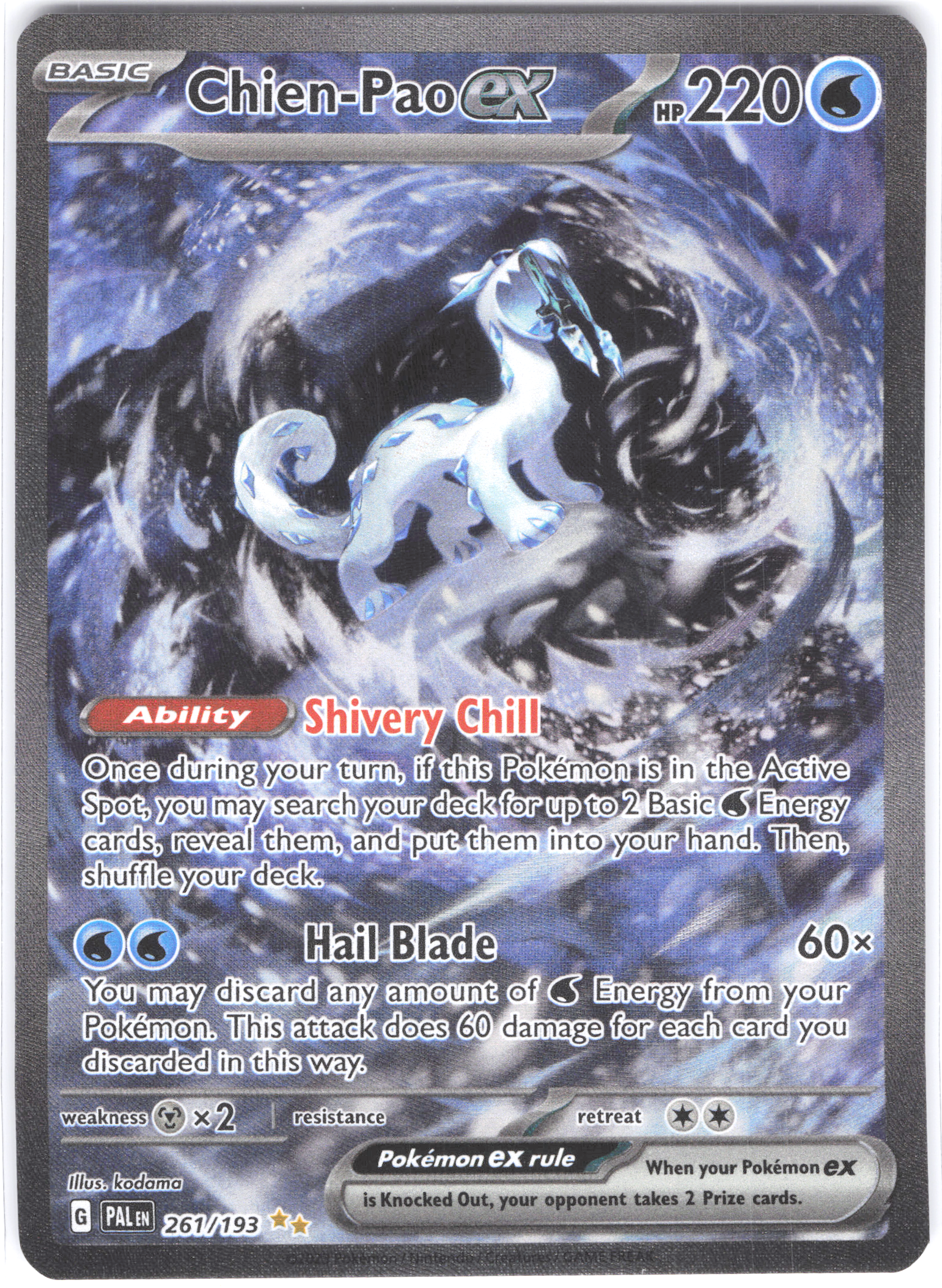 Chien-Pao ex Paldea Evolved Special Illustration Rare 261/193